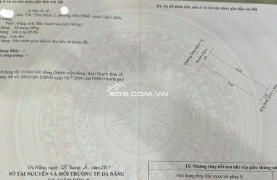 Bán đất đường Hòa Minh 12 - Nằm song song Hồ Tùng Mậu